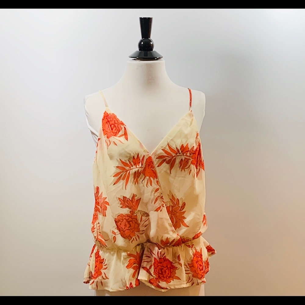 Astr Strappy Peplum Back Floral Cam Size XL